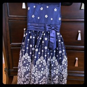 Girls Navy blue dress size 8